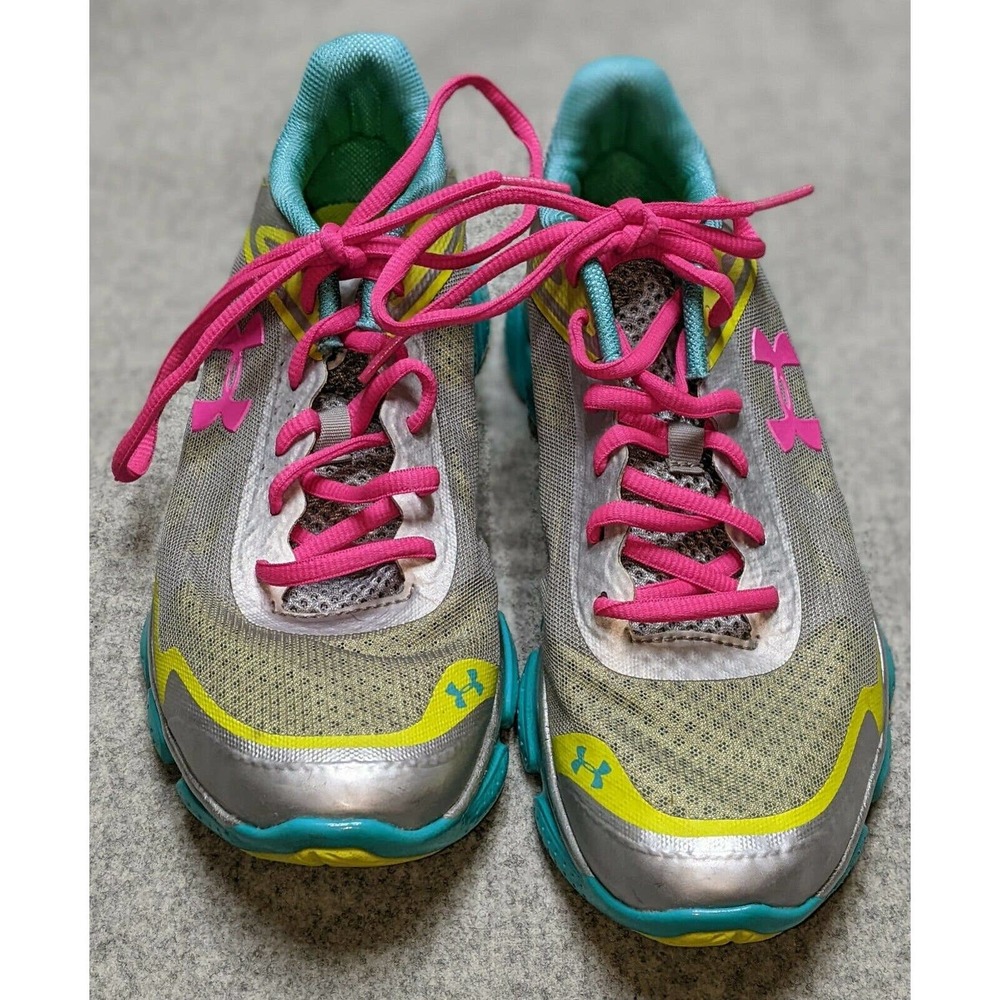 Under Armour Women's Micro G Pulse 1241971-099 Green Running Shoes Size 8.5